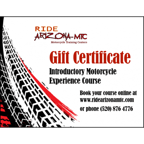 Ride Arizona Motorcycle Training Centers Gift Certificates page banner